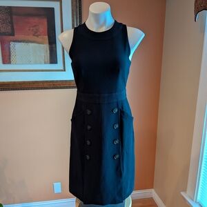 Banana Republic Black Button-Front Dress Black Sz 0